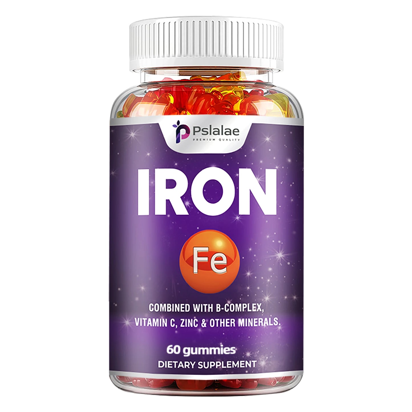 Iron Gummies - Containing Vitamin C for Immune Support of Red Blood Cell Production - 60 Gummies