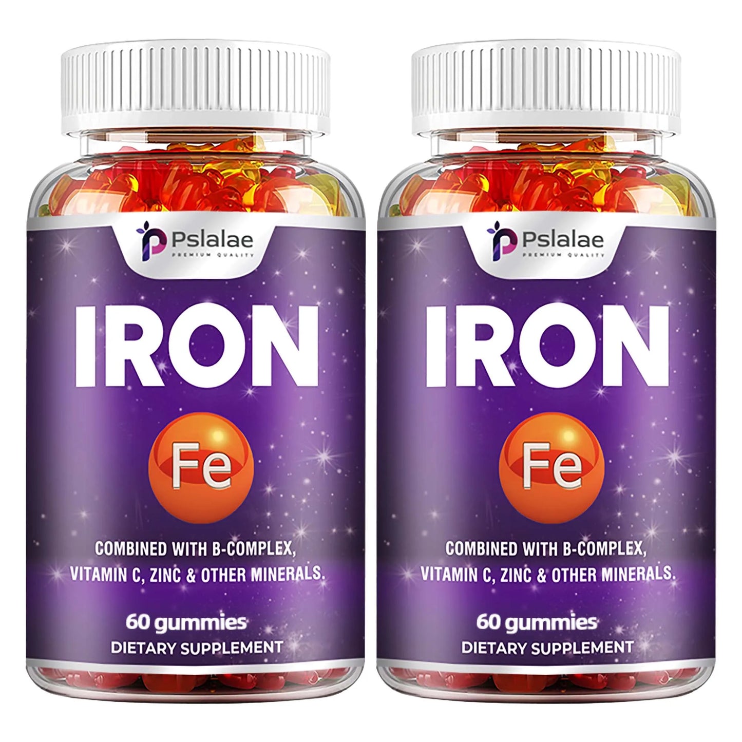 Iron Gummies - Containing Vitamin C for Immune Support of Red Blood Cell Production - 60 Gummies