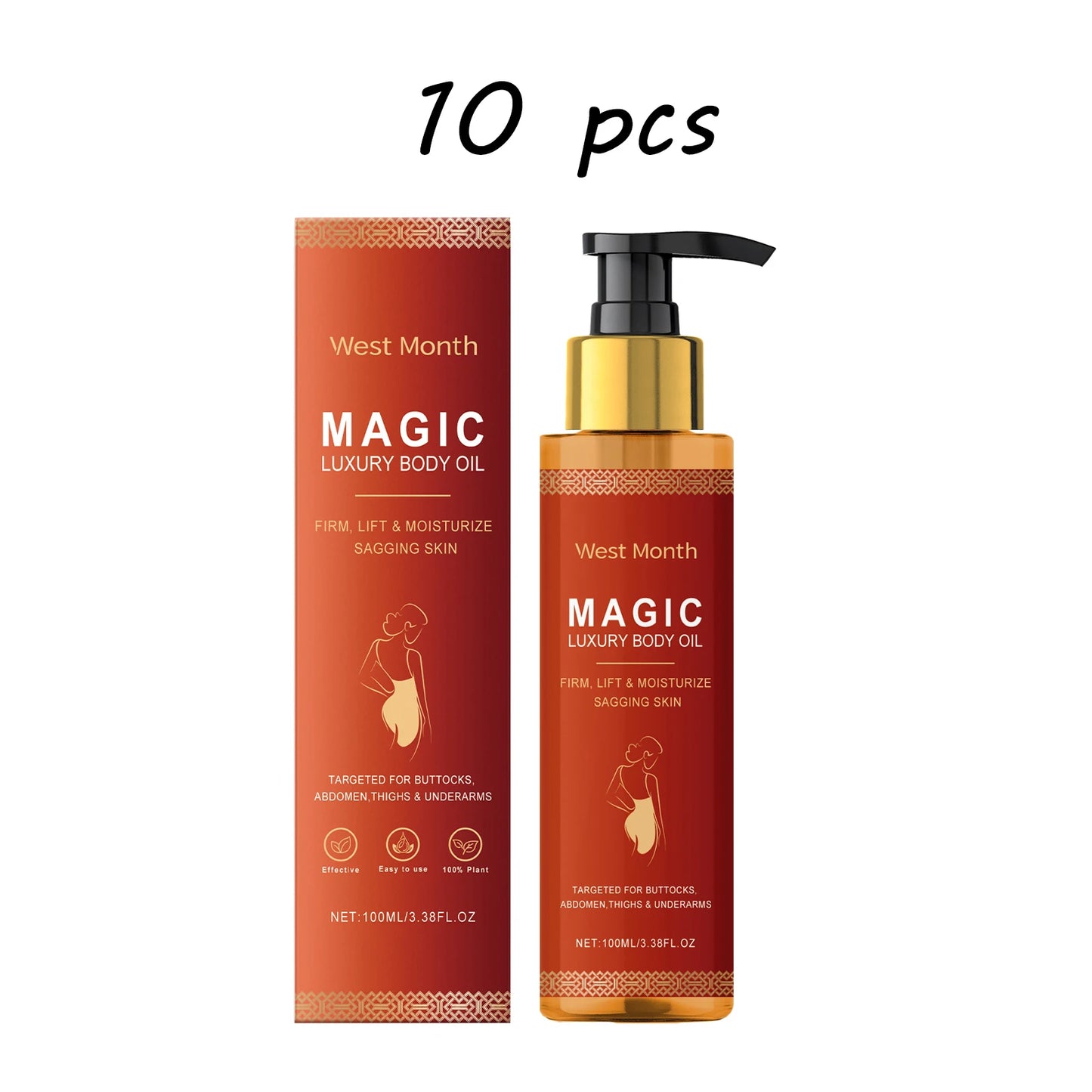 West Month Body Skin Oil Enhance Skin Elasticity Smoothing Nourishing Moisturize Reduce Sagging Prevent aging Body Essence Oil