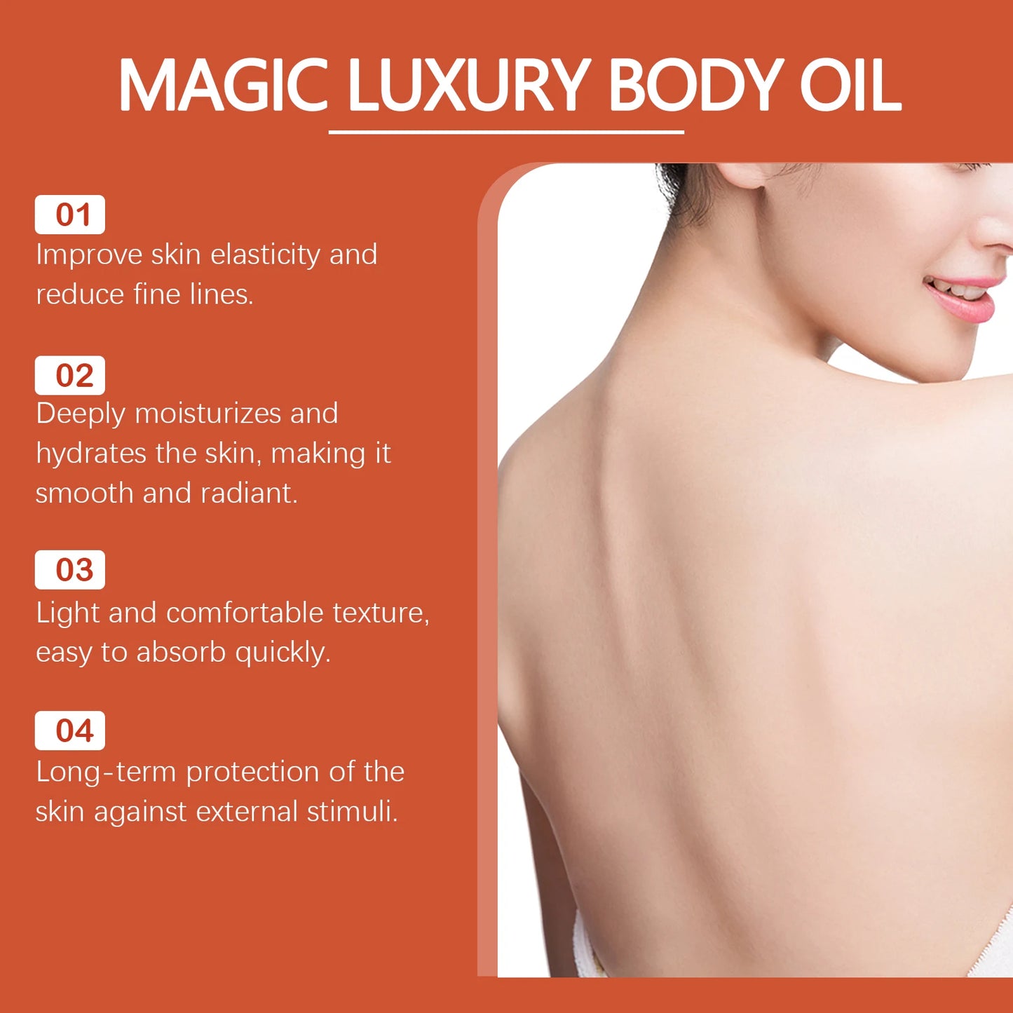 West Month Body Skin Oil Enhance Skin Elasticity Smoothing Nourishing Moisturize Reduce Sagging Prevent aging Body Essence Oil