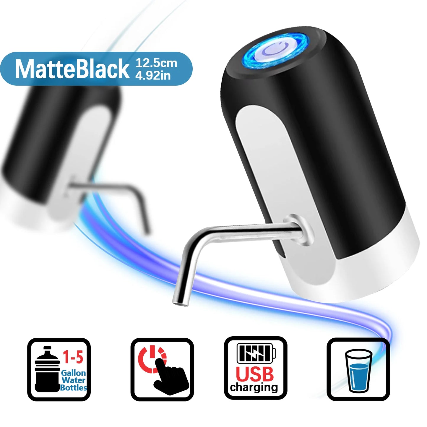 2-5 gallon bottle bottom loading water dispenser, portable USB Portable Milk Preparation Water Dispenser