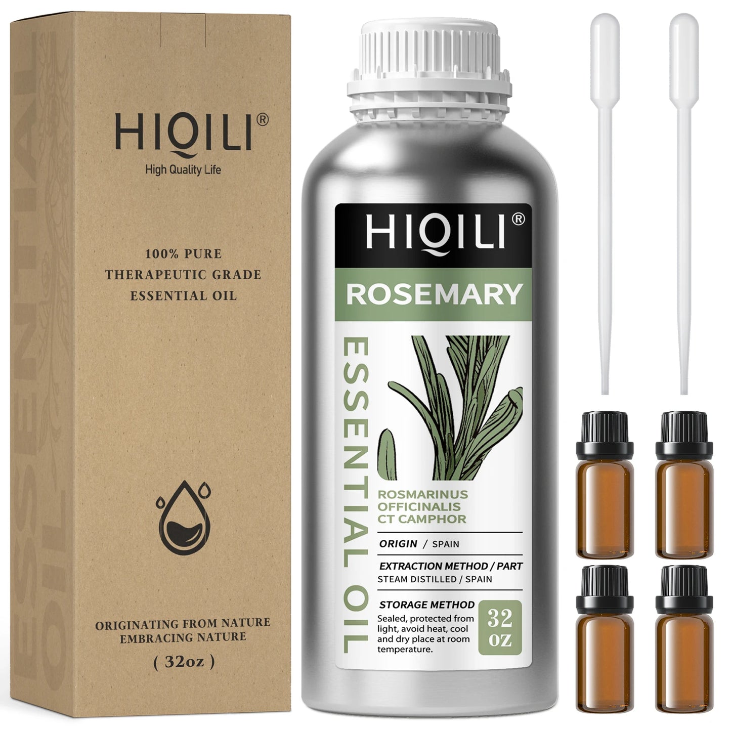 HIQILI 1000mL/32oz Vanilla Rosemary Lemongrass Essential Oil for Aromatherapy Diffusers Massage Skin Care Gifts Wholesale