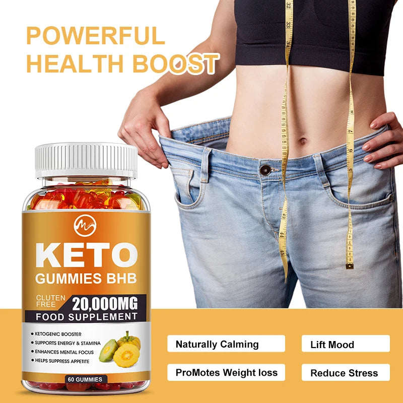 Minch Keto Gummies - Apple Cider Vinegar Gummies For Men and Women Detox & Cleanse Intestine Relieve Bloating and Constipation