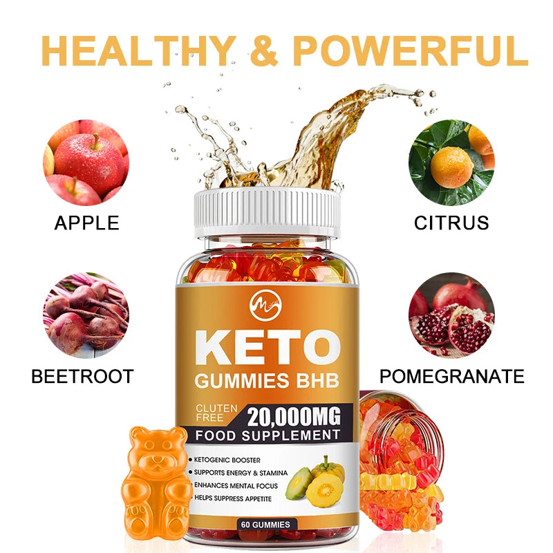 Minch Keto Gummies - Apple Cider Vinegar Gummies For Men and Women Detox & Cleanse Intestine Relieve Bloating and Constipation