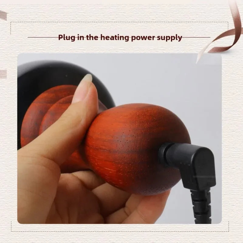 Hot Stones for Massage with Warmer Bianstone Tai Chi Ball Gua Sha Scraping Massager for Facial Eyes Abdomen Back Home Relax