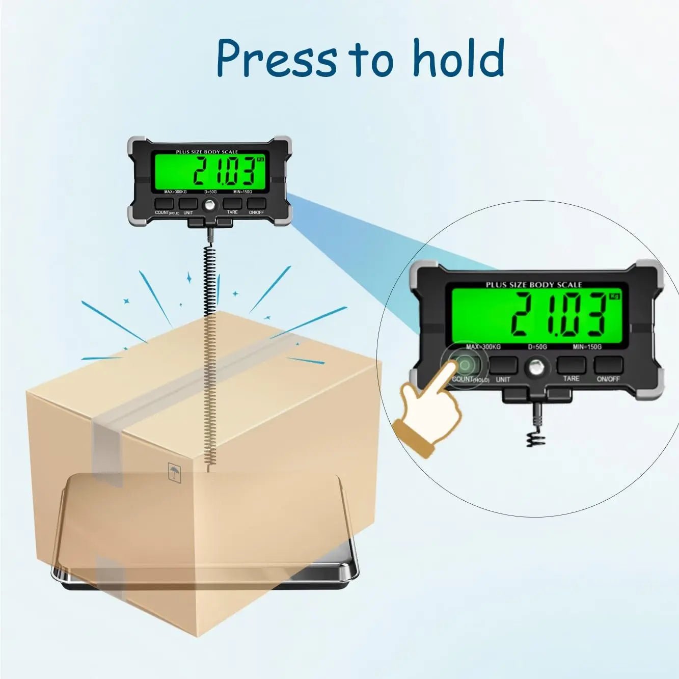 Extra Wide Digital Bathroom Scale for Plus Size and Seniors, 300kg Capacity with Wall-Mounted Display