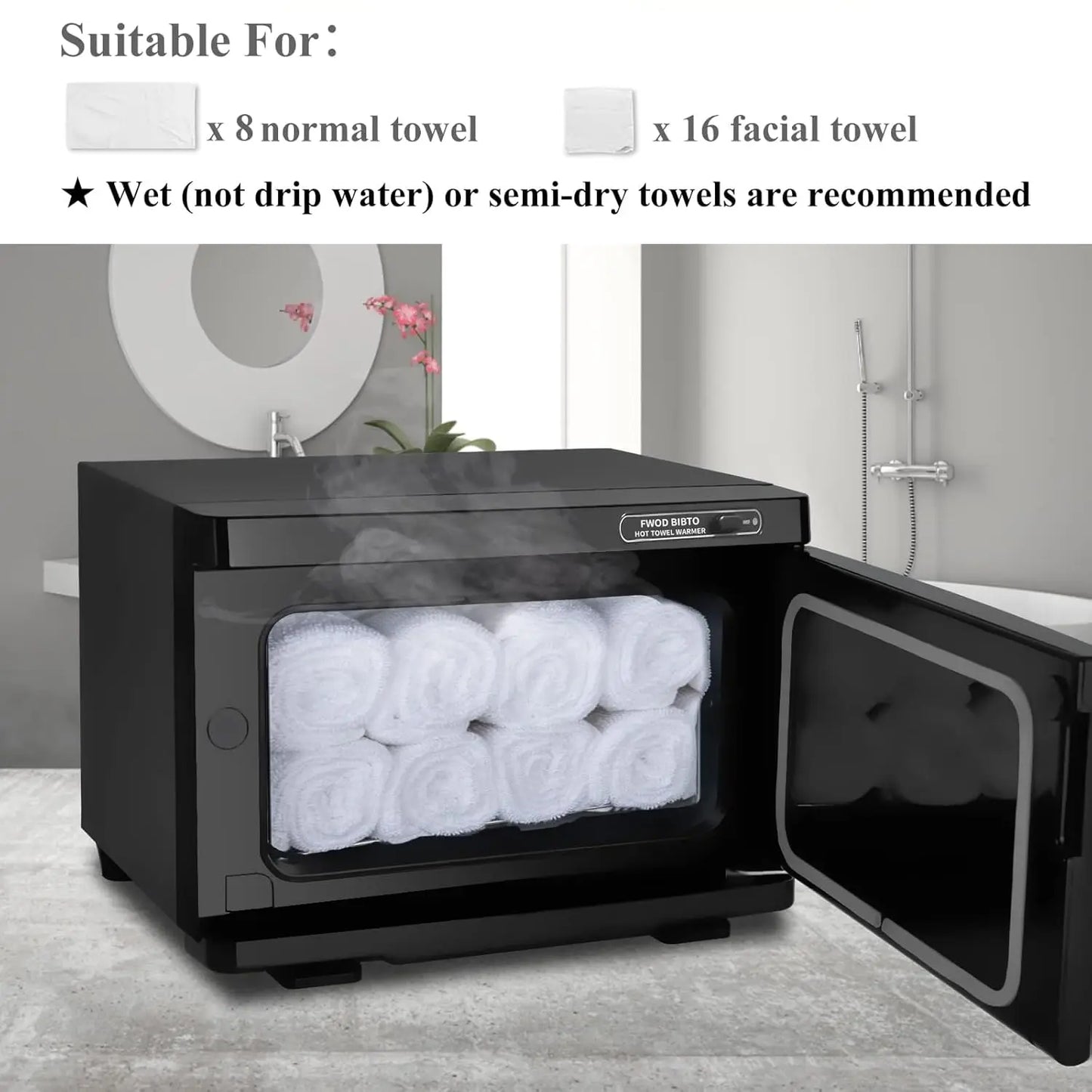 8L Professional Towel Warmer for Spa, Salon, and Barbershop - Compact Cabinet with Auto Temperature Control