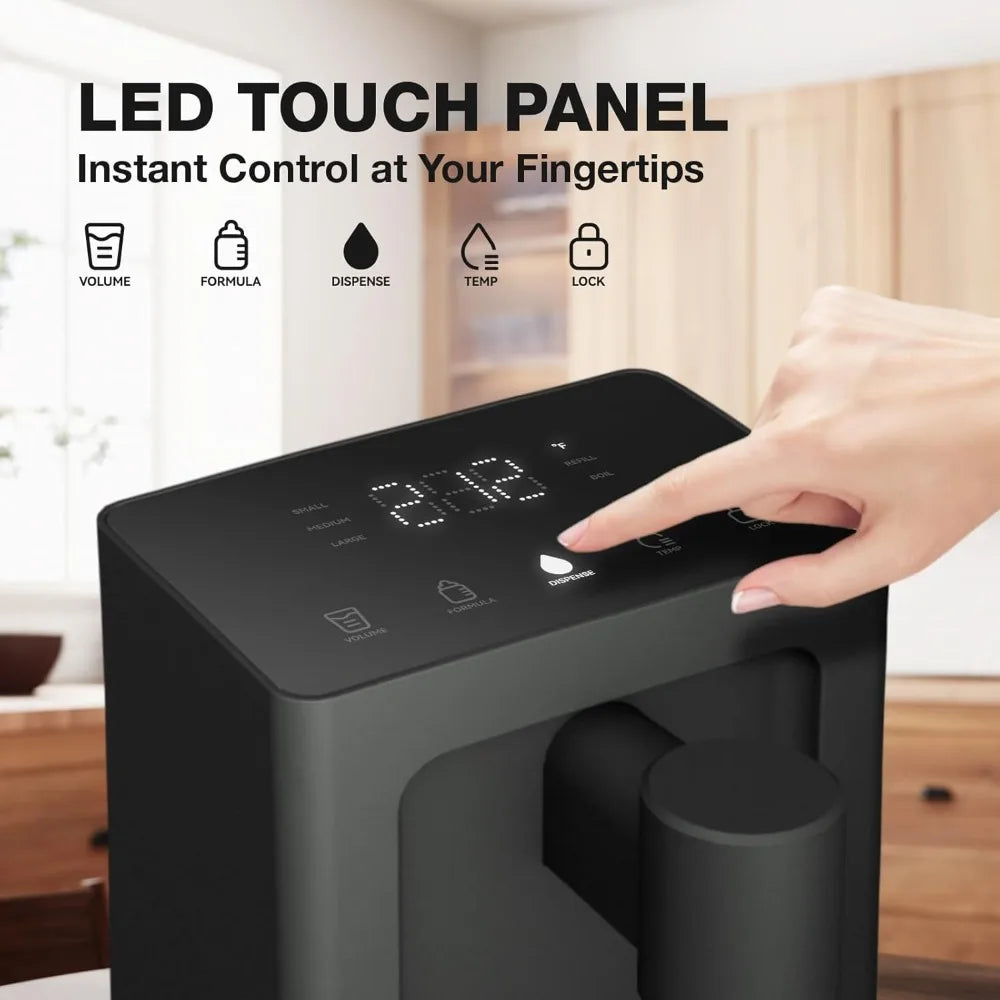 AIRHOP Instant Hot Water Dispenser, Quick Heating Countertop Water Dispenser with Child Locks, Adjustable 5 Temp 3 Water Volume