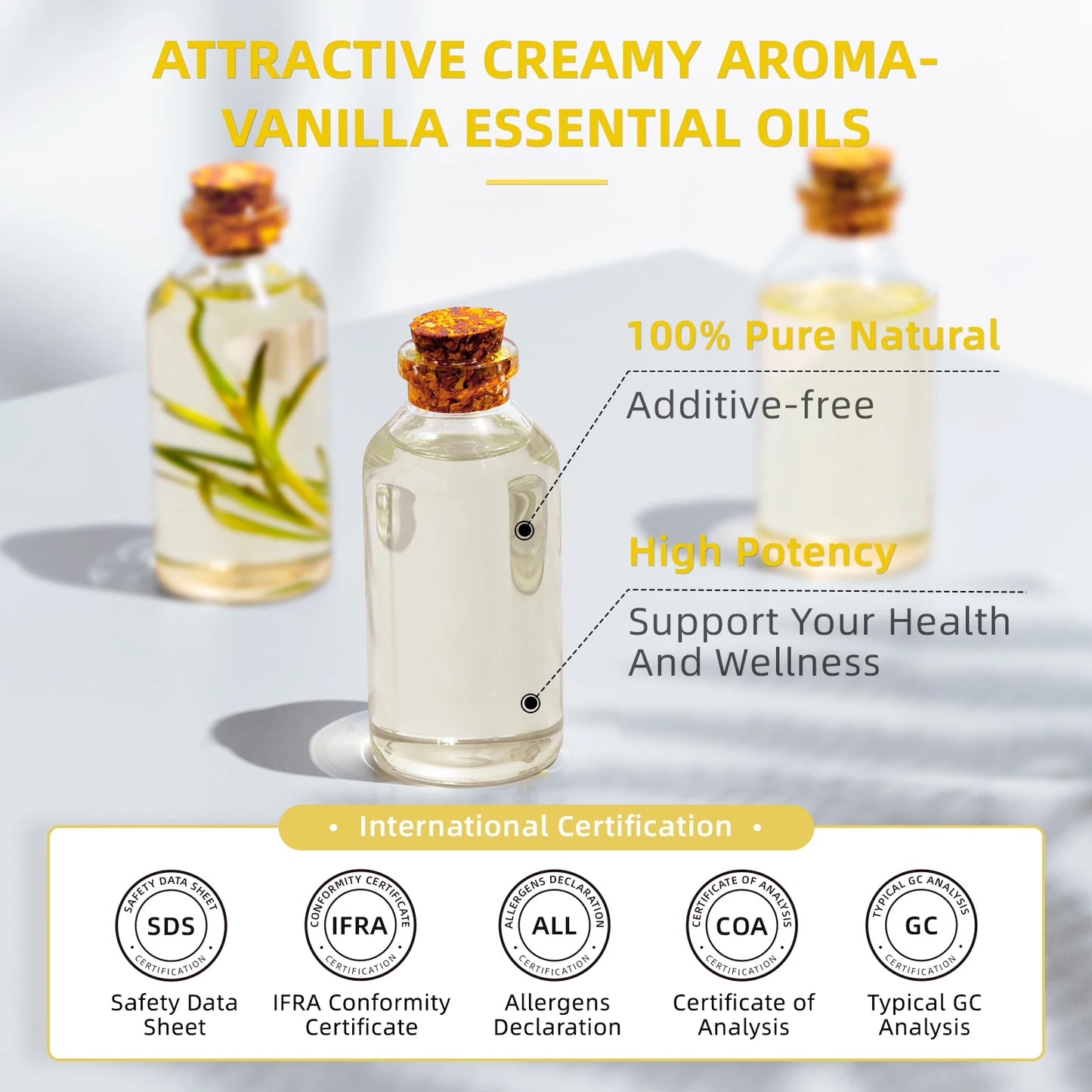 HIQILI 1000mL/32oz Vanilla Rosemary Lemongrass Essential Oil for Aromatherapy Diffusers Massage Skin Care Gifts Wholesale