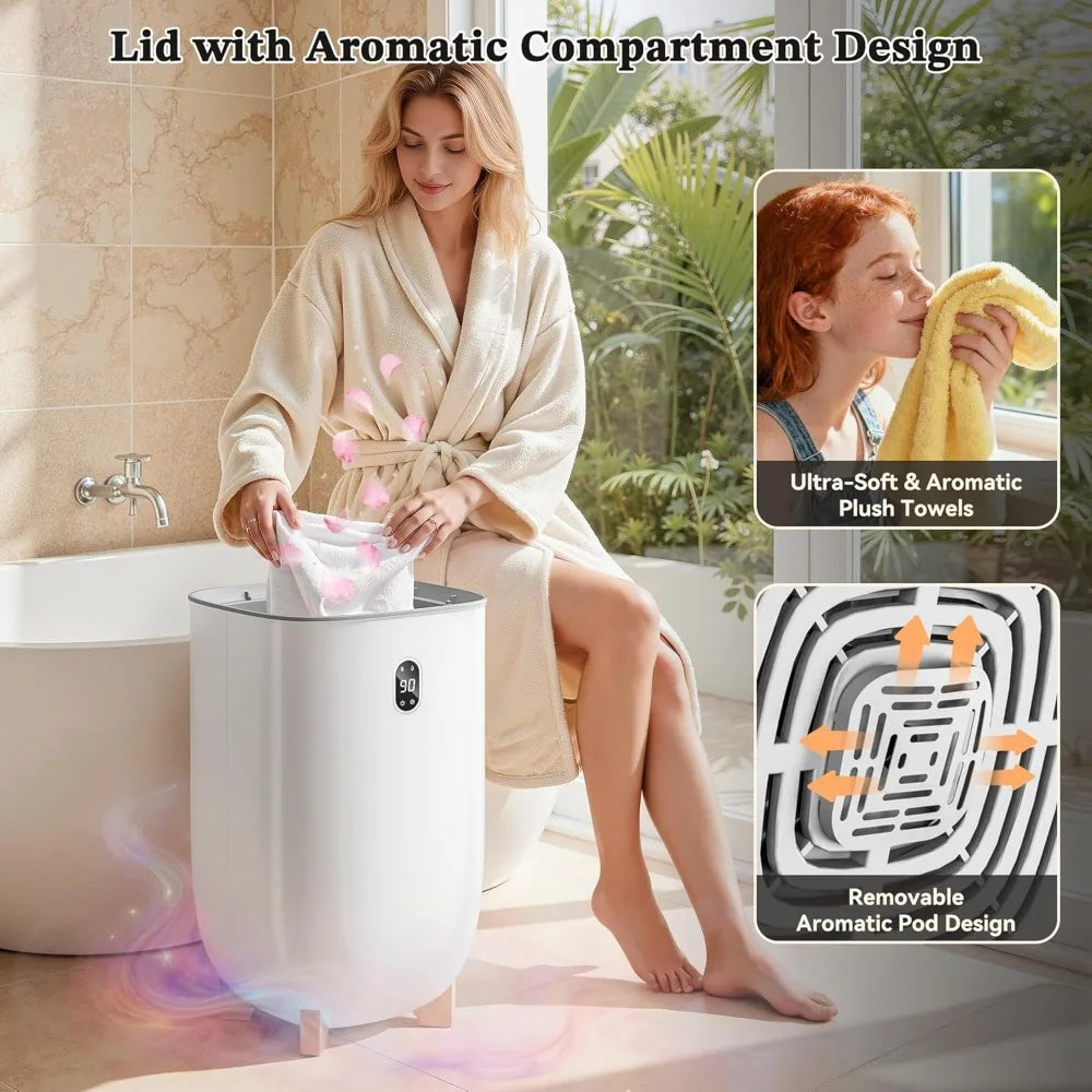 38L Towel Warmer with 2 Heat Settings Fast Heating for Towels Bathrobes Blankets Bathroom