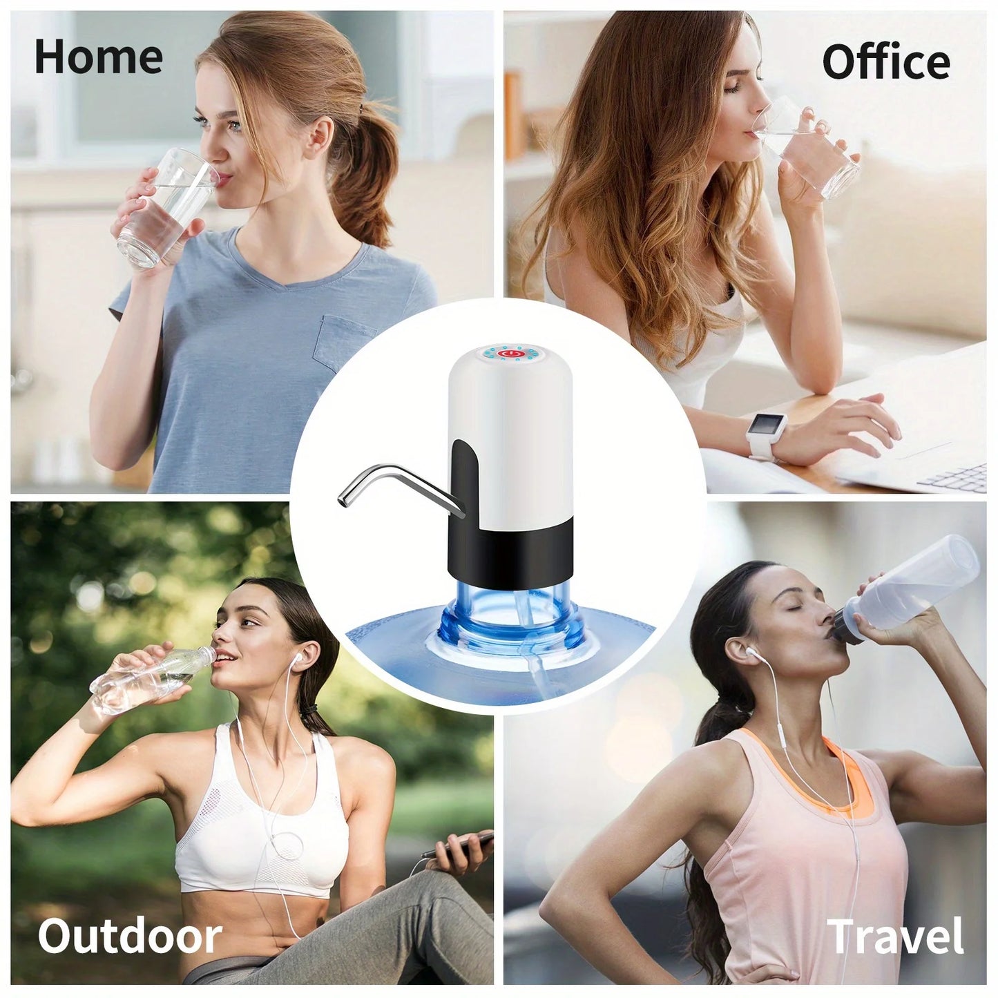 2-5 gallon bottle bottom loading water dispenser, portable USB Portable Milk Preparation Water Dispenser