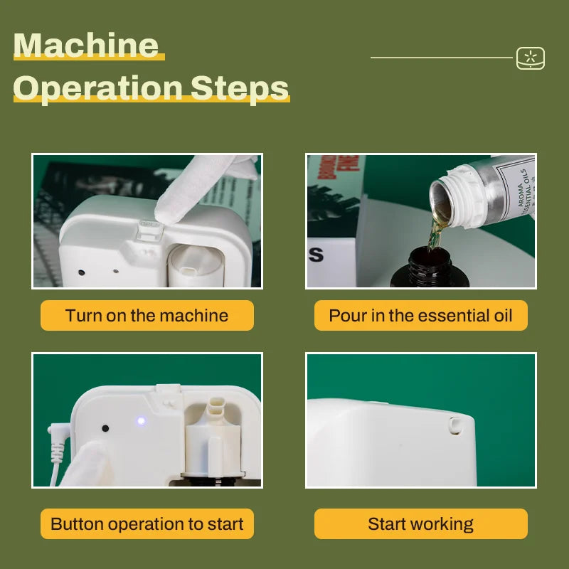 600m³ Bluetooth Aroma Diffuser Flat Lay Wall Hanging Perfume Fragrance Diffuser Home Flavoring Air Freshener Air Purifier Namste