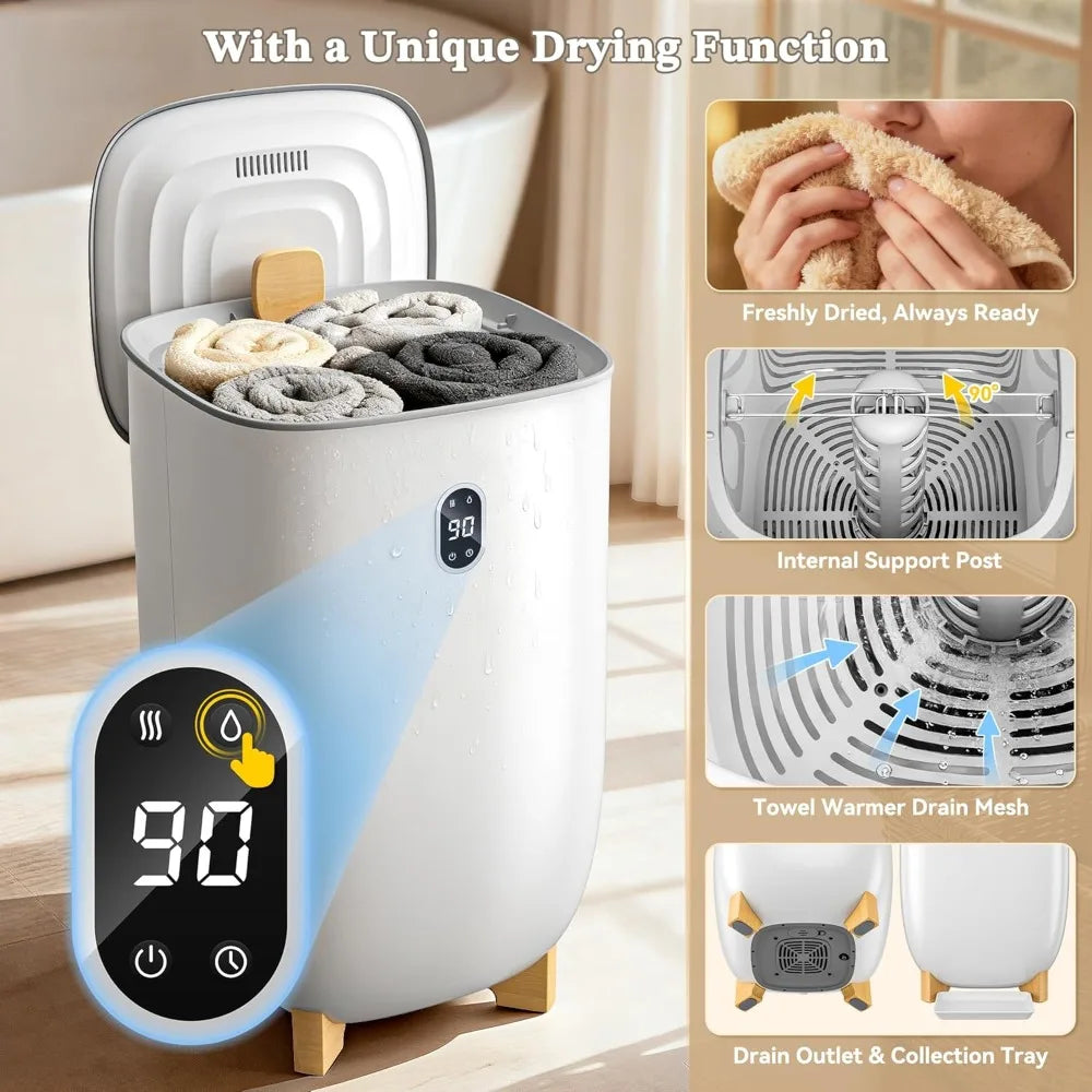 38L Towel Warmer with 2 Heat Settings Fast Heating for Towels Bathrobes Blankets Bathroom