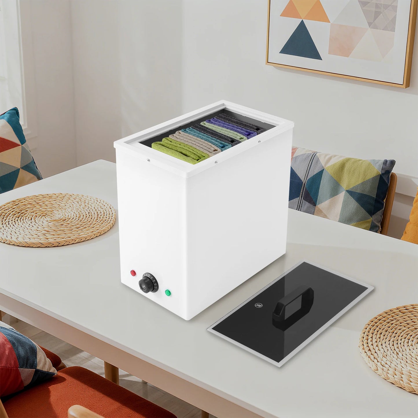 Towel Warmer with Practical Detachable Rack, Deep-Penetrating Steam Heat Expansive Volume for Massage Room Spa Home Restaurant