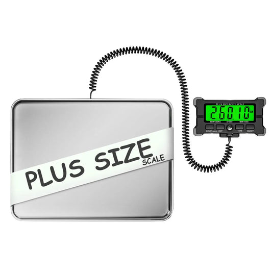 Extra Wide Digital Bathroom Scale for Plus Size and Seniors, 300kg Capacity with Wall-Mounted Display