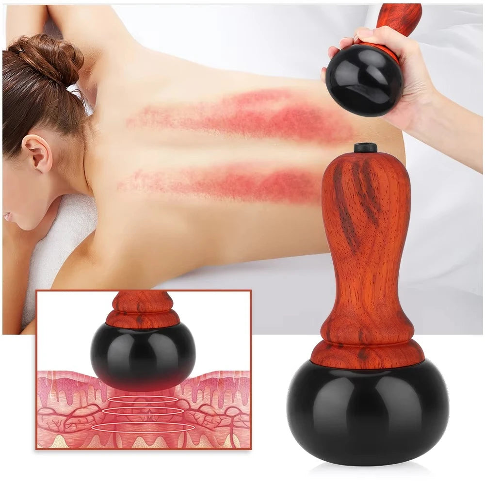 Hot Stones for Massage with Warmer Bianstone Tai Chi Ball Gua Sha Scraping Massager for Facial Eyes Abdomen Back Home Relax