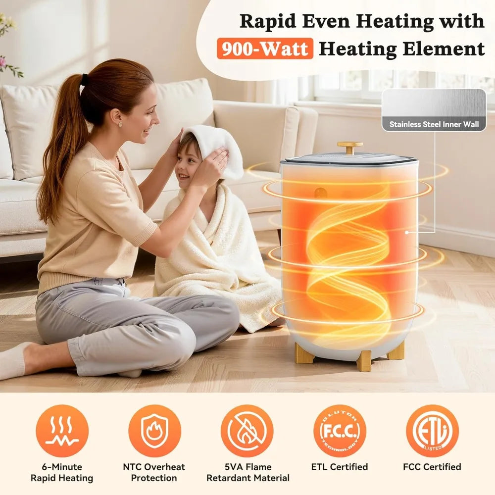 38L Towel Warmer with 2 Heat Settings Fast Heating for Towels Bathrobes Blankets Bathroom