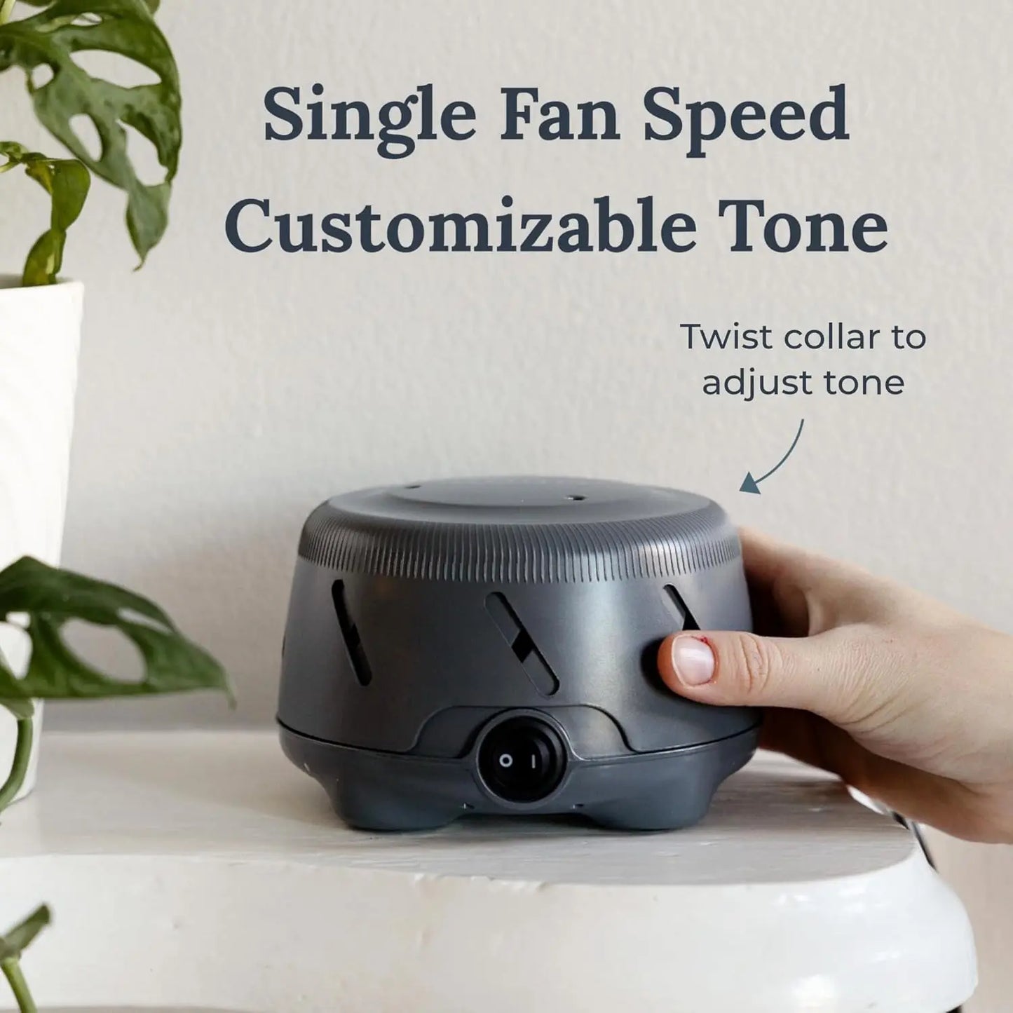 White Noise Sound Machine for Sleep, Office Privacy & Travel - Adjustable Tone, Fan-Based Calming Pink Noise for Adults & Babies